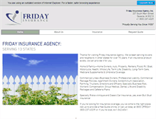 Tablet Screenshot of fridayinsurance.net